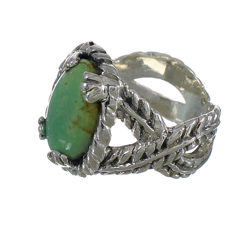 Sterling Silver And Turquoise Southwest Ring Size 7-1/2 WX80716