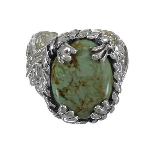 Sterling Silver Southwestern Turquoise Ring Size 4-3/4 WX80724