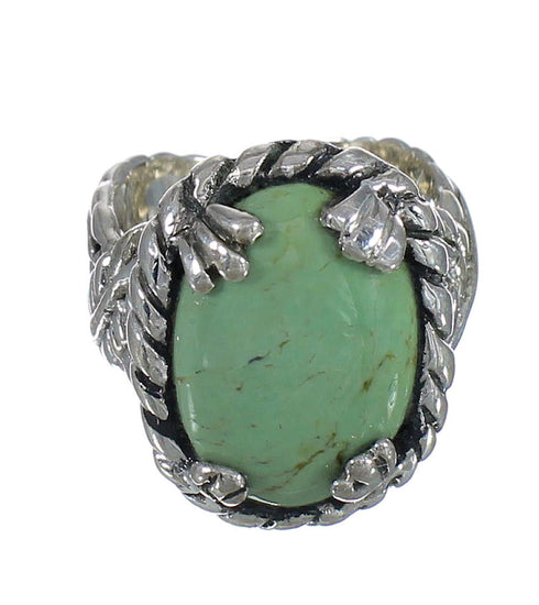 Turquoise Southwestern Sterling Silver Ring Size 4-1/2 WX80734