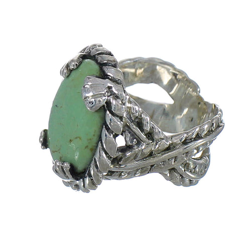 Turquoise Southwestern Sterling Silver Ring Size 4-1/2 WX80734