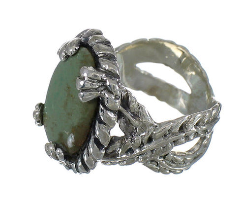 Southwest Turquoise And Genuine Sterling Silver Ring Size 5-1/4 WX80738
