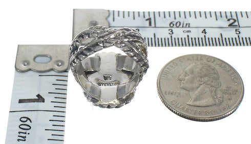 Sterling Silver Southwestern Turquoise Ring Size 5-1/2 RX61971