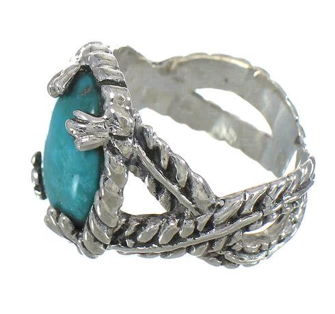 Southwest Turquoise And Sterling Silver Ring Size 7-1/2 RX62020