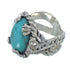 Authentic Sterling Silver And Turquoise Ring Size 5 RX62048