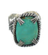 Genuine Sterling Silver Southwestern Turquoise Ring Size 7-3/4 RX62094