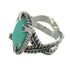 Genuine Sterling Silver Southwestern Turquoise Ring Size 7-3/4 RX62094