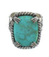 Turquoise And Genuine Sterling Silver Ring Size 7-1/4 RX62096