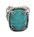 Genuine Sterling Silver And Turquoise Ring Size 7-1/4 RX62111