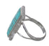 Genuine Sterling Silver And Turquoise Ring Size 7-3/4 RX62175