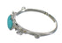 Sterling Silver Turquoise Heart Flower Ring Size 5-3/4 RX62186