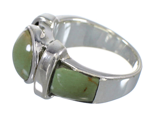 Turquoise And Southwest Genuine Sterling Silver Ring Size 5-1/4 VX61486