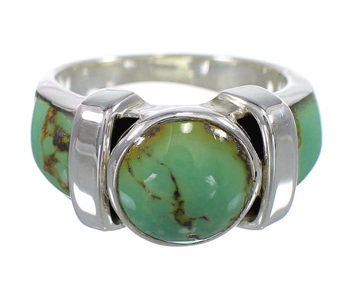 Turquoise And Silver Southwest Jewelry Ring Size 7-1/4 VX61497