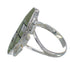 Southwestern Silver Jet And Turquoise Ring Size 4-1/2 AX82366