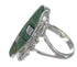 Southwest Sterling Silver Jet And Turquoise Inlay Ring Size 6 AX82384