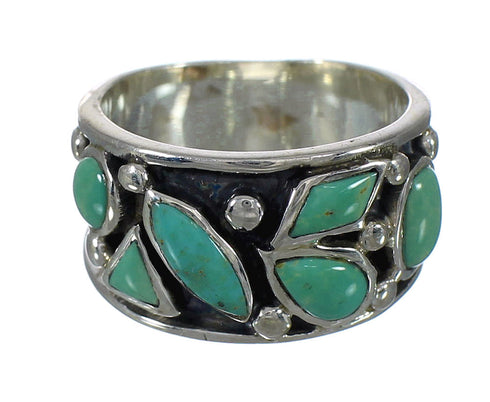 Southwest Jewelry Turquoise Silver Ring Size 7-1/4 AX92739