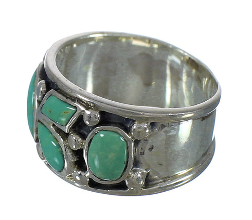 Southwest Jewelry Turquoise Silver Ring Size 7-1/4 AX92739