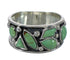 Genuine Sterling Silver Southwestern Turquoise Ring Size 7-3/4 AX92753