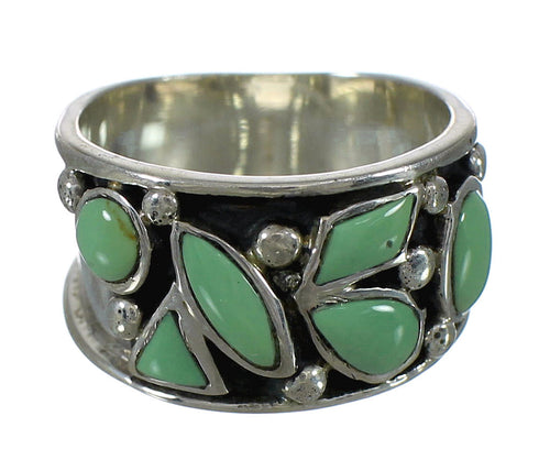 Authentic Sterling Silver Turquoise Ring Size 5-3/4 AX92763