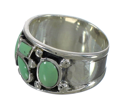 Authentic Sterling Silver Turquoise Ring Size 5-3/4 AX92763