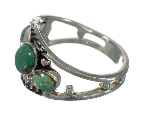 Turquoise And Sterling Silver Southwest Ring Size 8-1/2 YX92696