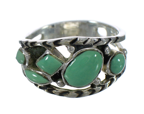Sterling Silver Turquoise Southwest Ring Size 7-1/2 YX92730