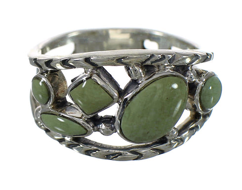 Turquoise Southwest Genuine Sterling Silver Ring Size 6-1/4 YX92885