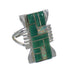Southwest Genuine Sterling Silver Turquoise Opal Ring Size 4-1/2 YX82707