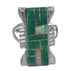 Southwest Genuine Sterling Silver Turquoise Opal Ring Size 4-1/2 YX82707