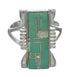 Southwestern Sterling Silver Turquoise And Opal Ring Size 4-1/2 YX82730