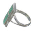 Southwestern Sterling Silver Turquoise And Opal Ring Size 4-1/2 YX82730