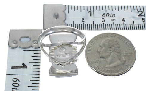 Southwestern Genuine Sterling Silver Turquoise And Opal Ring Size 5-3/4 YX82733