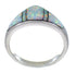 Opal Inlay Southwestern Silver Ring Size 5-3/4 EX50566