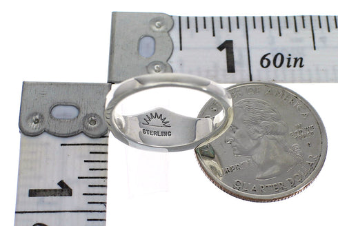 Genuine Sterling Silver And Opal Ring Size 7-1/2 EX50558