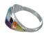 Multicolor Southwest Authentic Sterling Silver Ring Size 7-3/4 YX75002