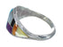 Sterling Silver Multicolor Inlay Ring Size 8-1/4 YX75005