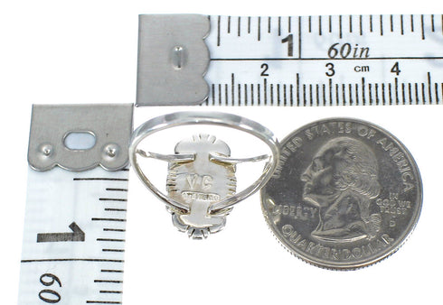 Multicolor Inlay Silver Southwestern Ring Size 7-1/2 YX75029