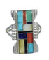 Multicolor Silver Southwestern Jewelry Ring Size 6-3/4 YX75070