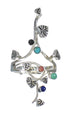 Southwest Multicolor Sterling Silver Jewelry Ring Size 6-1/4 YX75140