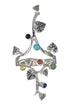 Multicolor Southwestern Silver Jewelry Ring Size 6-1/4 YX75164