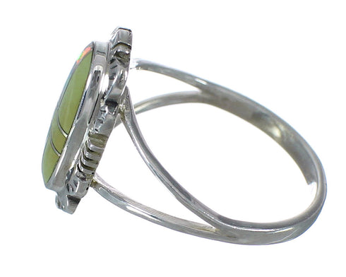 Turquoise Opal Genuine Sterling Silver Southwest Ring Size 7-1/4 WX70371