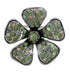 Turquoise And Opal Genuine Sterling Silver Flower Southwest Ring Size 4-3/4 WX70736