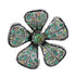 Silver Turquoise And Opal Flower Southwest Ring Size 5-1/4 WX70773