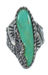 Genuine Sterling Silver Southwest Turquoise Ring Size 6-1/4 RX62744