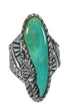 Authentic Sterling Silver Southwest Turquoise Ring Size 5 RX62778