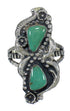 Genuine Sterling Silver Southwest Turquoise Ring Size 8-3/4 RX62816