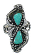 Turquoise Southwestern Sterling Silver Ring Size 7 RX62838