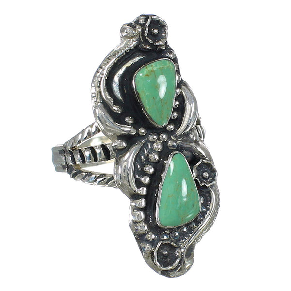 Authentic Sterling Silver Turquoise Southwest Ring Size 5 RX62866