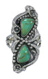 Turquoise Southwest Sterling Silver Ring Size 5 RX62939