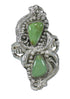 Authentic Sterling Silver Turquoise Southwestern Ring Size 7 RX62972
