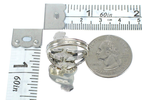 Authentic Sterling Silver Turquoise Southwestern Ring Size 7 RX62972